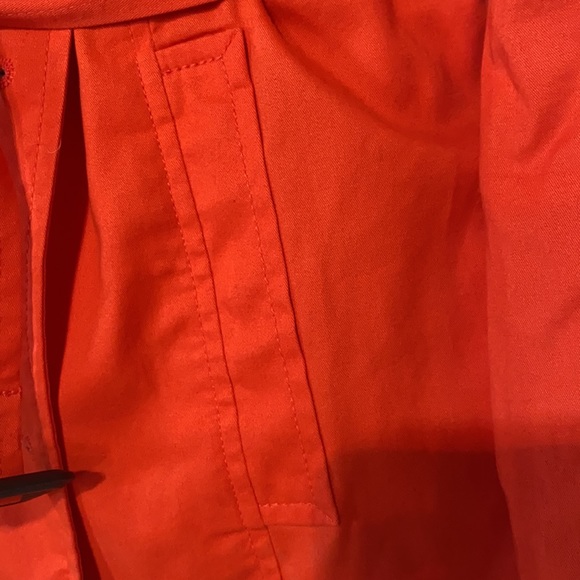 Forever 21 coral/red double breasted belted short trench - Picture 4 of 8